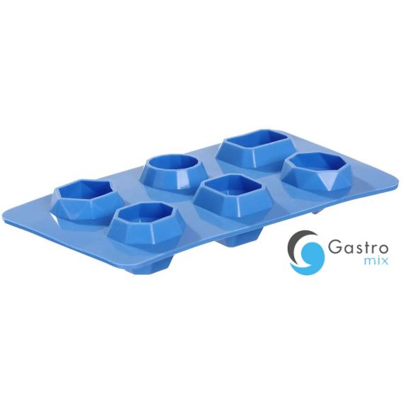 Forma do kostek lodu w kształcie kamienia szlachetnego, BarUp, niebieski, 2 szt | 679012 HENDI 