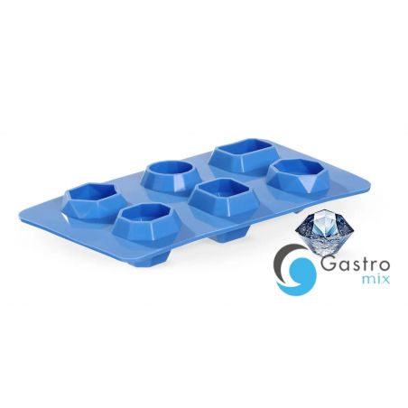 Forma do kostek lodu w kształcie kamienia szlachetnego, BarUp, niebieski, 2 szt | 679012 HENDI 