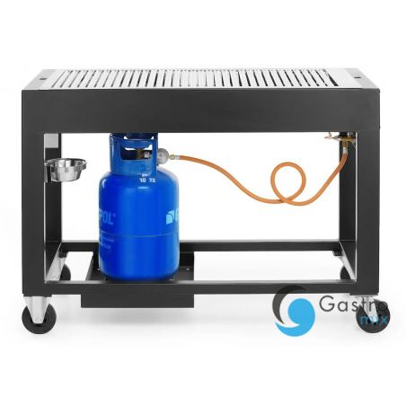 Grill gazowy Tampa, czarny, 10kW, 1260x580x(H)900mm| 700044 HENDI 