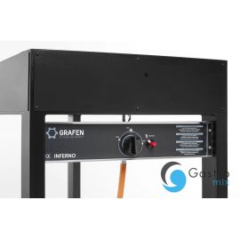  Grill gazowy Tampa, czarny, 10kW, 1260x580x(H)900mm| 700044 HENDI