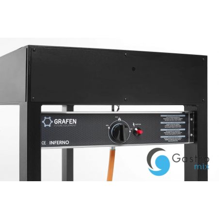 Grill gazowy Tampa, czarny, 10kW, 1260x580x(H)900mm| 700044 HENDI 