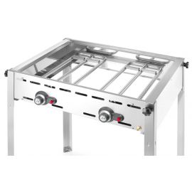  Grill Green Fire 2-palnikowy, Profi Line, Emaliowana patelnia żeliwna i ruszt GN 1/1, 11,6kW,...