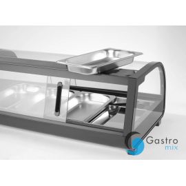  Witryna chłodnicza do sushi, Arktic, W zestawie pojemniki: 4x GN 1/3 (H) 40 mm., GN 1/3, czarny |...