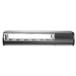 Witryna chłodnicza do sushi, Arktic, W zestawie pojemniki: 6x GN 1/3 (H) 40 mm., GN 1/3, czarny | 274088 HENDI