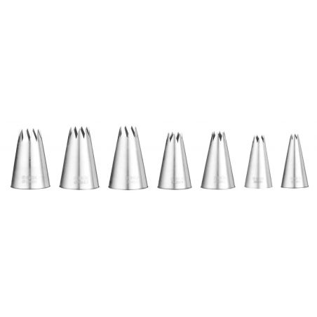 Końcówki do rękawów karbowane, ø6-8-10-12-14-16-18, 7 szt | 551714 HENDI 