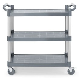 Wózek kelnerski 3-półkowy z polipropylenu, duży, AmerBox, 1010x500x(H)960mm | 816264 hendi