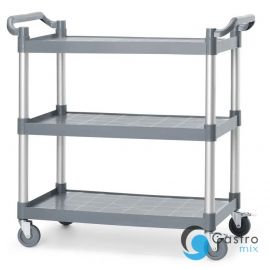 Wózek kelnerski 3-półkowy z polipropylenu, duży, AmerBox, 1010x500x(H)960mm | 816264 hendi