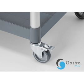  Wózek kelnerski 3-półkowy z polipropylenu, duży, AmerBox, Zawiera boczne panele,...