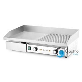 Płyta grillowa w połowie żebrowana, Budget Line, 1/2 gładka, 1/2 ryflowana, 400V/4400W | 154991...