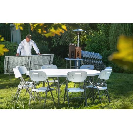 Stół cateringowy okrągły, o wym. 1800x740 mm | 810941 hendi 