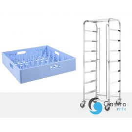  Wózek do transportu koszy do zmywarek, 7 × 500×500 mm | 810583 hendi