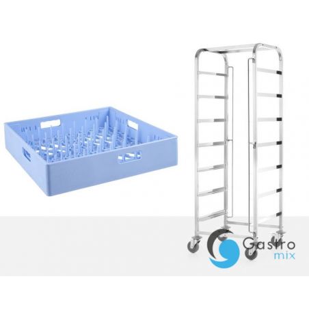 Wózek do transportu koszy do zmywarek, 7 × 500×500 mm | 810583 hendi 