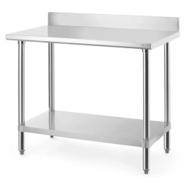 Stół przyścienny z półką 1000x600x(H)950mm - skręcany, Budget Line | 817568 hendi