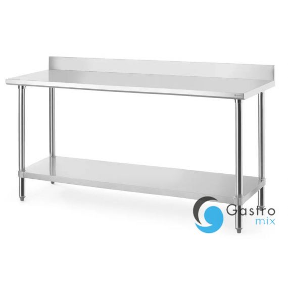 Stół przyścienny z półką 1200x600x(H)950mm - skręcany, HENDI, Budget Line| 817575 hendi 