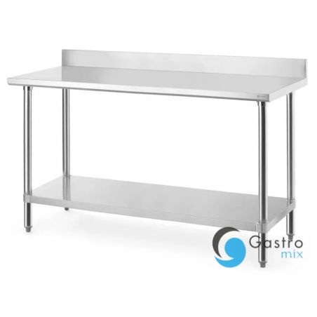 Stół przyścienny z półką 1600x600x(H)950mm - skręcany, HENDI, Budget Line | 817599 hendi 