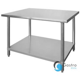 Stół centralny z półką 1400x600x(H)850mm- skręcany, Budget Line| 812464 hendi