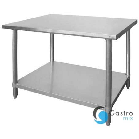 Stół centralny z półką 1400x600x(H)850mm- skręcany, Budget Line| 812464 hendi 