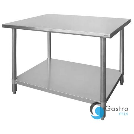 Stół centralny z półką  1600x600x(H)850mm - skręcany, Budget Line | 812471 hendi 