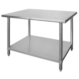 Stół centralny z półką 1800x600x(H)850mm - skręcany, Budget Line  | 812488 hendi