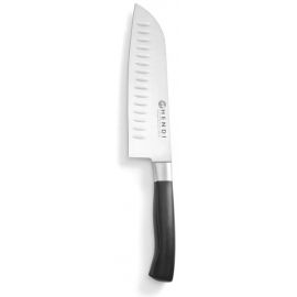 Nóż Santoku, Profi Line, szlif kulowy, czarny, (L)310mm | 844274 hendi
