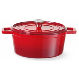Garnek żeliwny emaliowany, 3,7L, czerwony| 626832 hendi