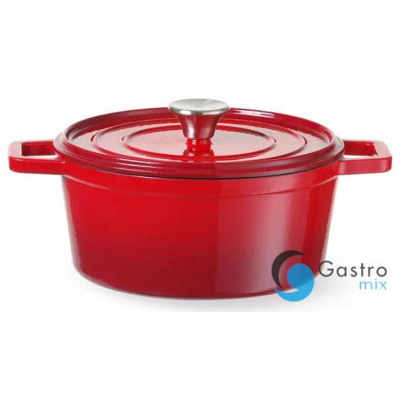 Garnek żeliwny emaliowany, 3,7L, czerwony| 626832 hendi 