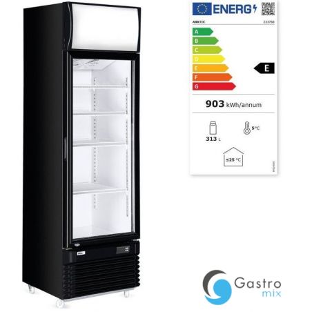 Lodówka barowa z podświetlanym panelem, 1-drzwiowa, Arktic, 254L | 233788 hendi 