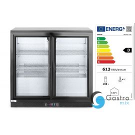  Lodówka barowa z podwójnymi drzwiami suwanymi, Arktic, 158L  | 233917 hendi