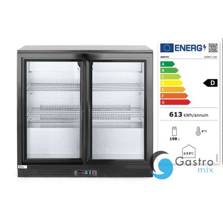 Lodówka barowa z podwójnymi drzwiami suwanymi, Arktic, 158L  | 233917 hendi 
