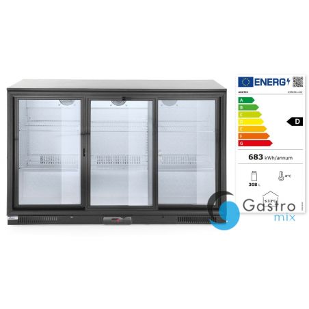 Lodówka barowa z potrójnymi drzwiami suwanymi, Arktic, 254L  | 235836 HENDI 