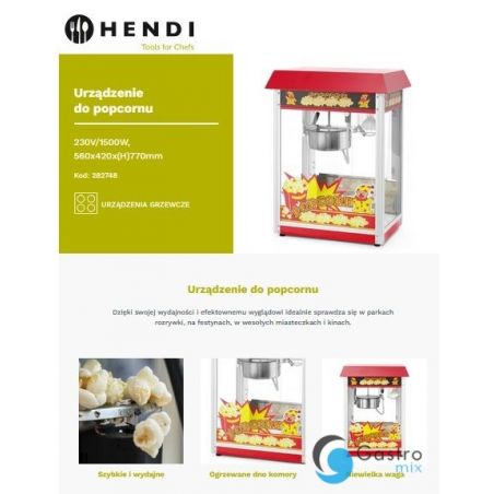 Urządzenie do popcornu | 282748 HENDI 