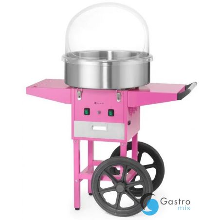 Urządzenie do waty cukrowej z wózkiem, Pastelowy różowy | 282809 HENDI 