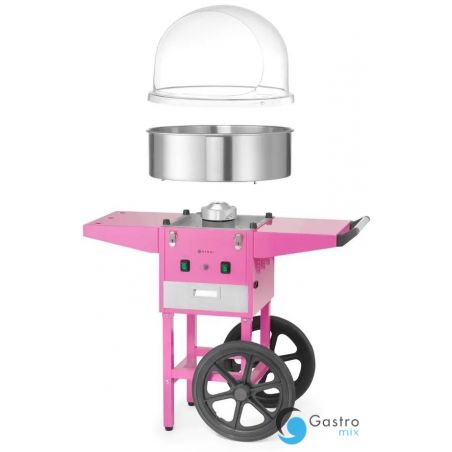 Urządzenie do waty cukrowej z wózkiem, Pastelowy różowy | 282809 HENDI 