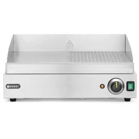 Płyta grillowa w połowie żebrowana, Profi Line, 1/2 gładka, 1/2 ryflowana | 203156 HENDI 