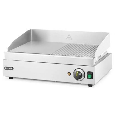 Płyta grillowa w połowie żebrowana, Profi Line, 1/2 gładka, 1/2 ryflowana | 203156 HENDI 