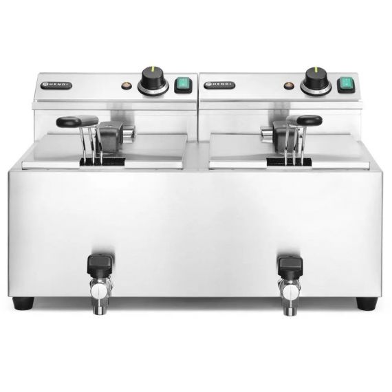 Frytownica manualna z kranem spustowym, 2 × 8 l | 209301 HENDI 
