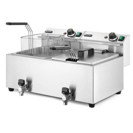 Frytownica manualna z kranem spustowym, 2 × 8 l | 209301 HENDI 