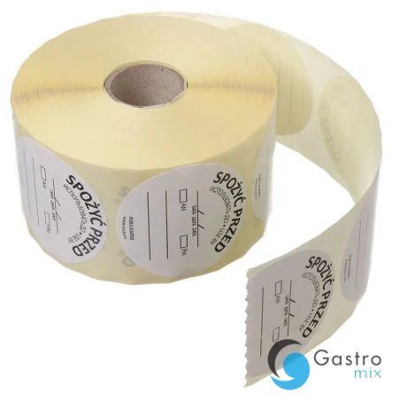Etykiety Food Safety, wielorazowe – „SPOŻYĆ PRZED”, HENDI, 500 szt. w rolce, biały,  | 850145 hendi 