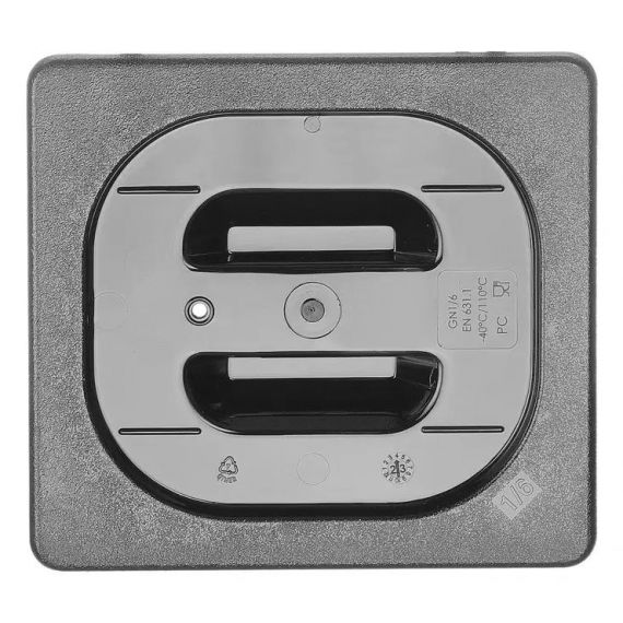 Pokrywka do pojemników GN1/6 z czarnego poliwęglanu | 862957 hendi 