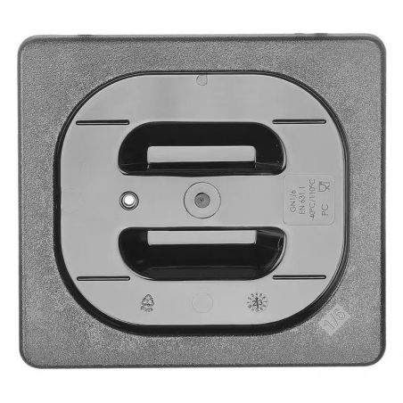 Pokrywka do pojemników GN1/6 z czarnego poliwęglanu | 862957 hendi 