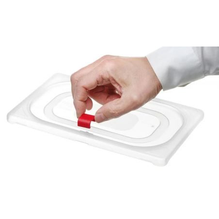 Klipsy do pojemników GN HACCP z polipropylenu-czerwony | 880661 hendi 