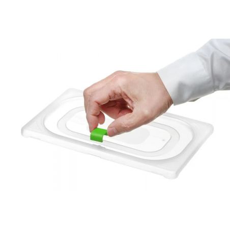 Klipsy do pojemników GN HACCP z polipropylenu-zielony | 880678 hendi 