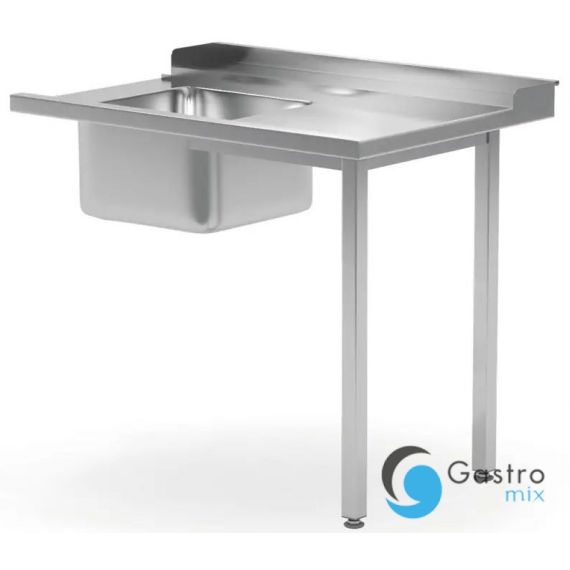 Stół załadowczy 1200x700x(H)850mm do zmywarek ze zlewem, lewy | 231777 hendi 