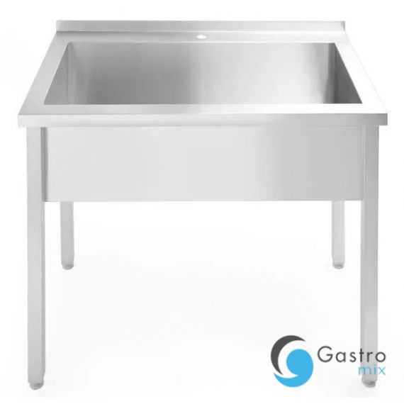 Stół z basenem 1000x600x(H)850mm 1-komorowym bez maskownicy – skręcany, głębokość 600 mm, Budget... 