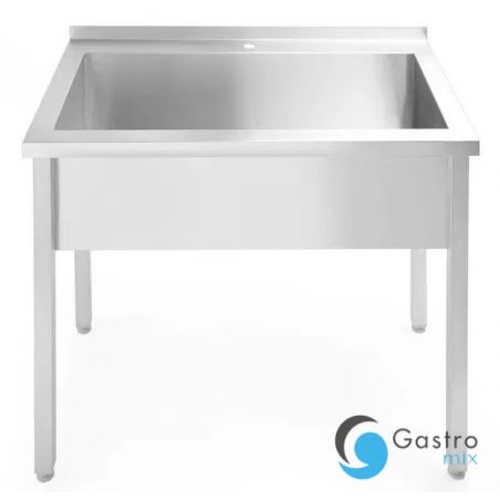 Stół z basenem 1000x600x(H)850mm 1-komorowym bez maskownicy – skręcany, głębokość 600 mm, Budget... 