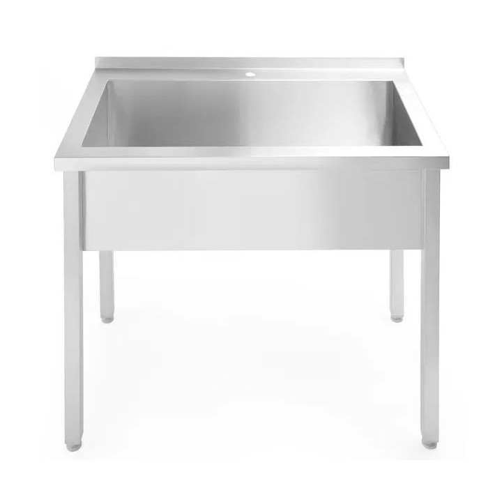 Stół z basenem 1000x600x(H)850mm 1-komorowym bez maskownicy – skręcany, głębokość 600 mm, Budget Line | 811023 hendi