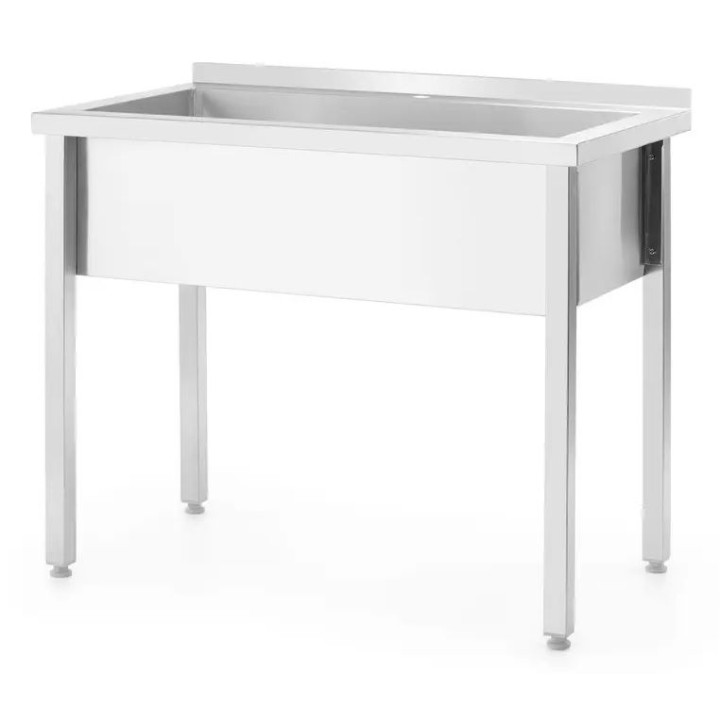 Stół z basenem 1000x600x(H)850mm 1-komorowym bez maskownicy – skręcany, głębokość 600 mm, Budget Line | 811023 hendi