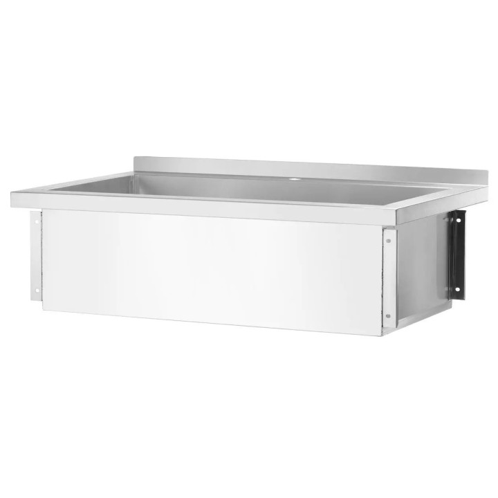 Stół z basenem 1000x600x(H)850mm 1-komorowym bez maskownicy – skręcany, głębokość 600 mm, Budget Line | 811023 hendi