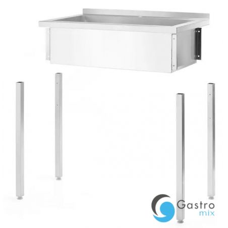 Stół z basenem 1000x600x(H)850mm 1-komorowym bez maskownicy – skręcany, głębokość 600 mm, Budget... 