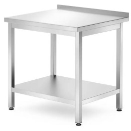 Stół przyścienny z półką – skręcany, głębokość 700 mm, Profi Line, 800x700x850 mm| 812716 hendi